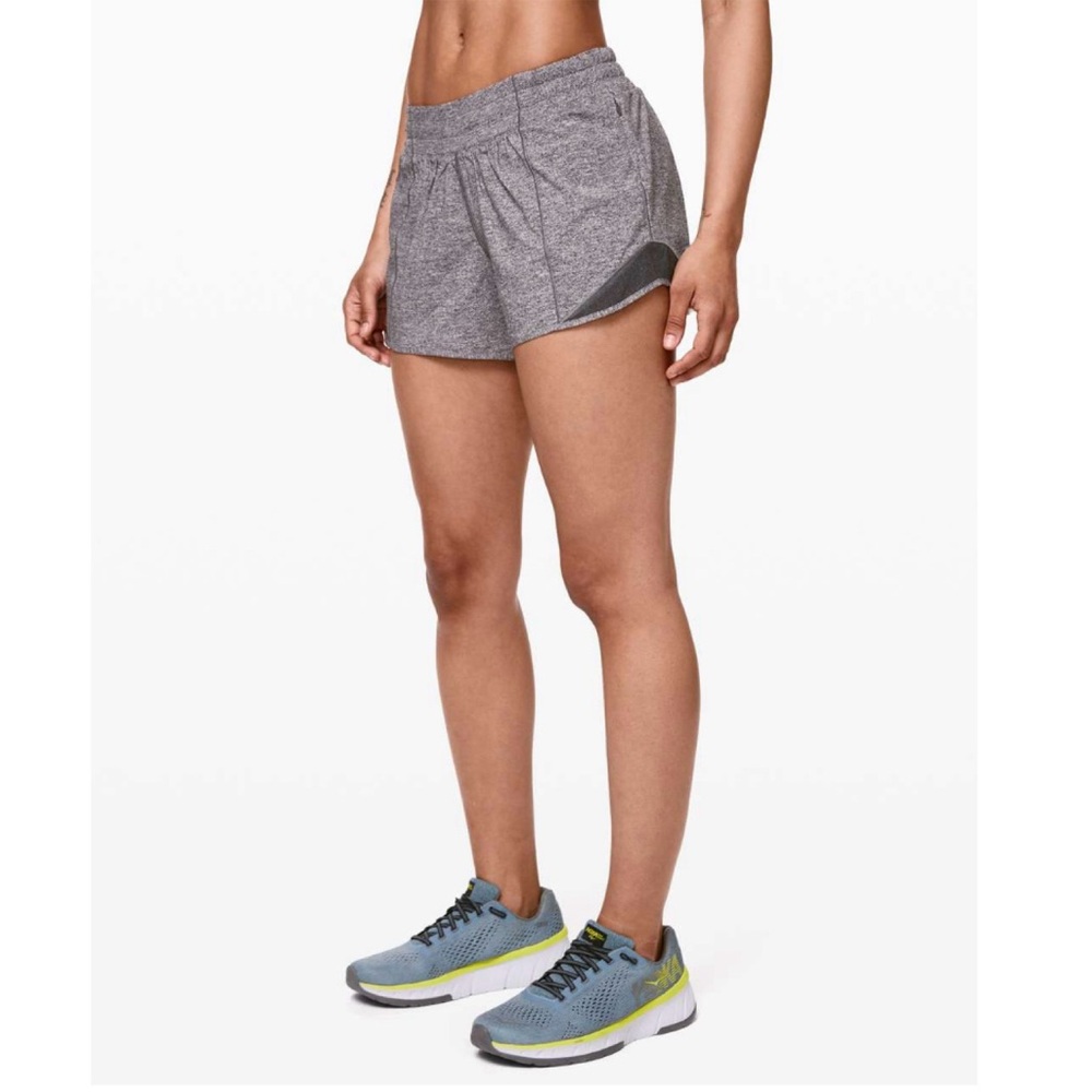 Lululemon Hotty Hot Short II *Long 4" Heather Lux Multi Black /Heathered Black - Picture 14 of 15